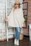 Round Neck Batwing Sleeve Sweater - PD SECRET REALM