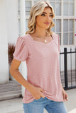 Eyelet Puff Sleeve T-Shirt - PD SECRET REALM