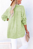 Buttoned Long Sleeve Blouse - PD SECRET REALM