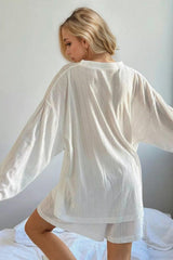 Buttery-Soft Breathable Round Neck Top and Shorts Set