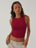 Round Neck Cropped Tank - PD SECRET REALM