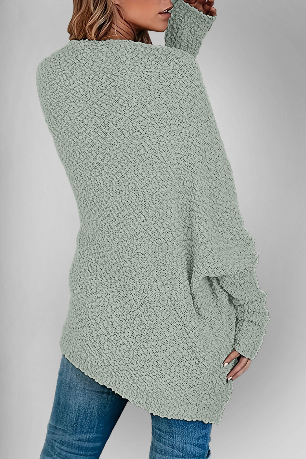 Pocketed Open Front Long Sleeve Cardigan