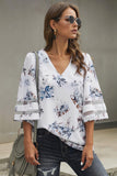 Printed Flare Sleeve Top - PD SECRET REALM