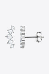 All You Need Moissanite Platinum-Plated Earrings