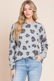 BOMBOM Leopard Drop Shoulder T-Shirt - PD SECRET REALM