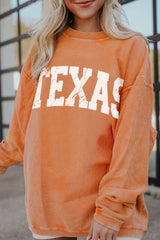 TEXAS Round Neck Long Sleeve Sweatshirt