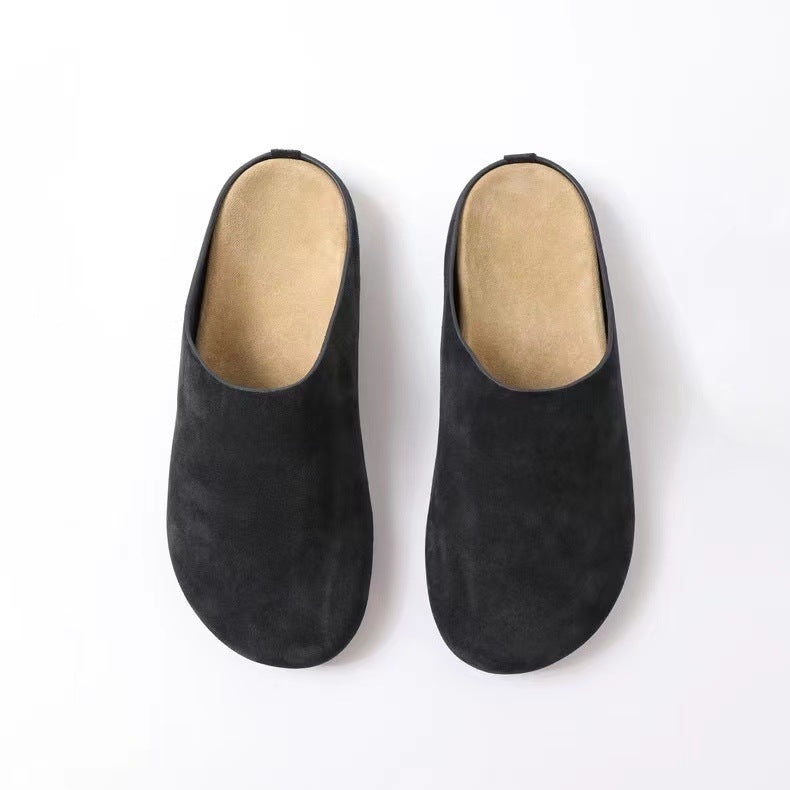 Suede Round Toe Slip-Ons