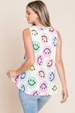 BOMBOM Smiley Face Round Neck Tank - PD SECRET REALM