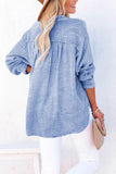 Buttoned Long Sleeve Blouse - PD SECRET REALM