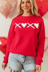 Valentine’s Day Round Neck Drop Shoulder Sweatshirt