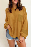 Exposed Seam Round Neck Long Sleeve Sweatshirt - PD SECRET REALM