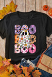 BOO Ghost Graphic Round Neck Short Sleeve T-Shirt - PD SECRET REALM