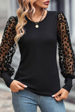 Round Neck Lantern Sleeve Blouse - PD SECRET REALM