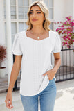 Eyelet Puff Sleeve T-Shirt - PD SECRET REALM