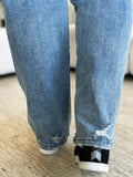 Judy Blue Full Size Mid Rise Distressed Straight Jeans - PD SECRET REALM