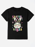 EASTER VIBES Round Neck Short Sleeve T-Shirt - PD SECRET REALM