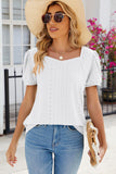 Eyelet Puff Sleeve T-Shirt - PD SECRET REALM