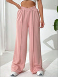 Elastic Waist Wide Leg Pants - PD SECRET REALM