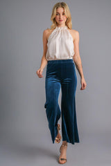 High Rise Elastic Waist Flare Pants - PD SECRET REALM