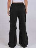 Elastic Waist Wide Leg Pants with Pockets - PD SECRET REALM