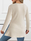 Ribbed Surplice Long Sleeve T-Shirt - PD SECRET REALM