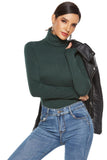 Ribbed Turtleneck Long Sleeve Bodysuit - PD SECRET REALM