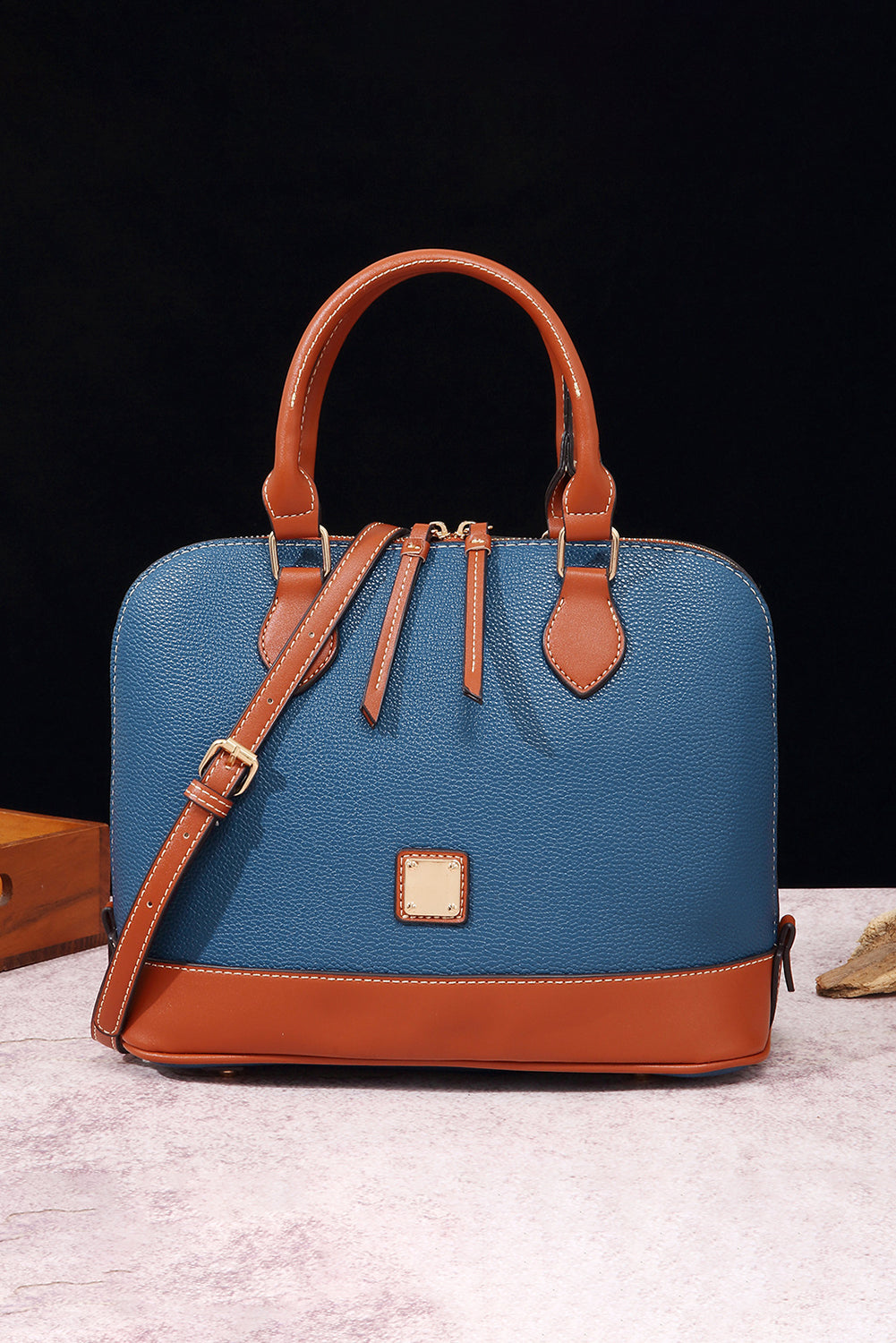 Trendy Ashleigh Blue PU Leather Bag