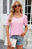 Eyelet Short Sleeve Top - PD SECRET REALM