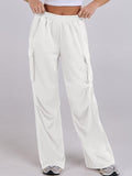 Elastic Waist Wide Leg Pants with Pockets - PD SECRET REALM