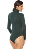 Ribbed Turtleneck Long Sleeve Bodysuit - PD SECRET REALM