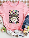 EASTER VIBES Round Neck Short Sleeve T-Shirt - PD SECRET REALM