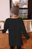 Buttoned Boat Neck Long Sleeve Blouse - PD SECRET REALM