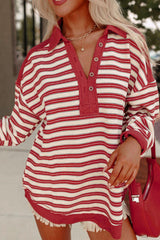 Stripe Drop Shoulder Sweatshirt