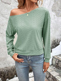 Eyelet Dropped Shoulder Blouse - PD SECRET REALM