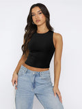 Round Neck Cropped Tank - PD SECRET REALM