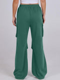 Elastic Waist Wide Leg Pants with Pockets - PD SECRET REALM