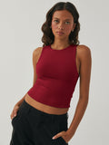 Round Neck Cropped Tank - PD SECRET REALM