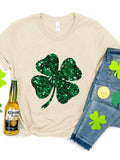 Lucky Clover Round Neck T-Shirt - PD SECRET REALM