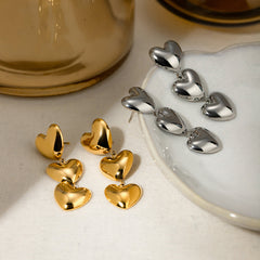 Stainless Steel Heart Earrings