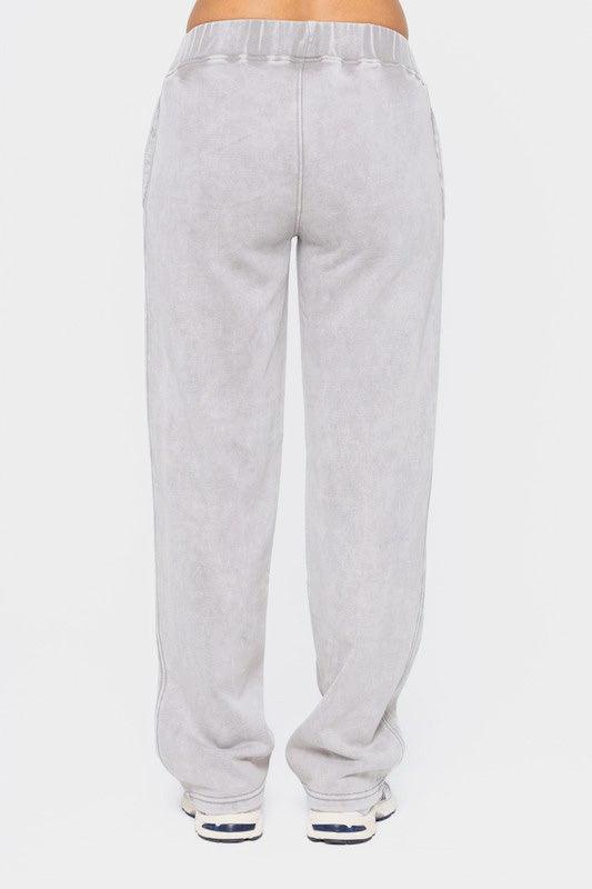 Mono B Elastic Waist Fleece Pants with Pockets - PD SECRET REALM