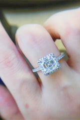 2 Carat Moissanite 925 Sterling Silver Ring