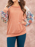 Exposed Seam Round Neck Blouse - PD SECRET REALM