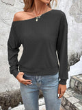 Eyelet Dropped Shoulder Blouse - PD SECRET REALM