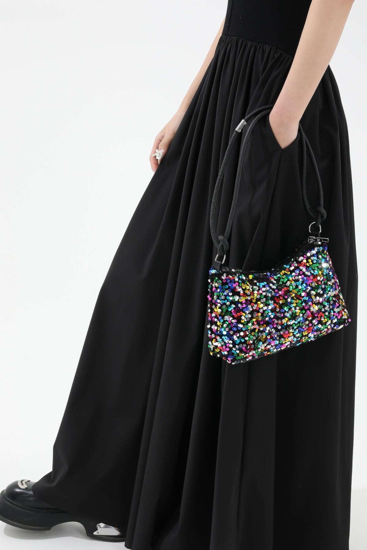 Sequin Double Strap Shoulder Bag