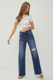 RISEN Full Size High Rise Distressed Wide Leg Jeans - PD SECRET REALM