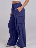 Elastic Waist Wide Leg Pants with Pockets - PD SECRET REALM