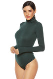 Ribbed Turtleneck Long Sleeve Bodysuit - PD SECRET REALM