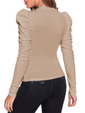 Round Neck Leg-Of-Mutton Sleeve Top - PD SECRET REALM