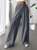 Elastic Waist Wide Leg Pants - PD SECRET REALM