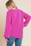 BOMBOM Long Sleeve Curved Hem Ribbed T-Shirt - PD SECRET REALM